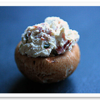 Cheeseball Stuffed Mushrooms