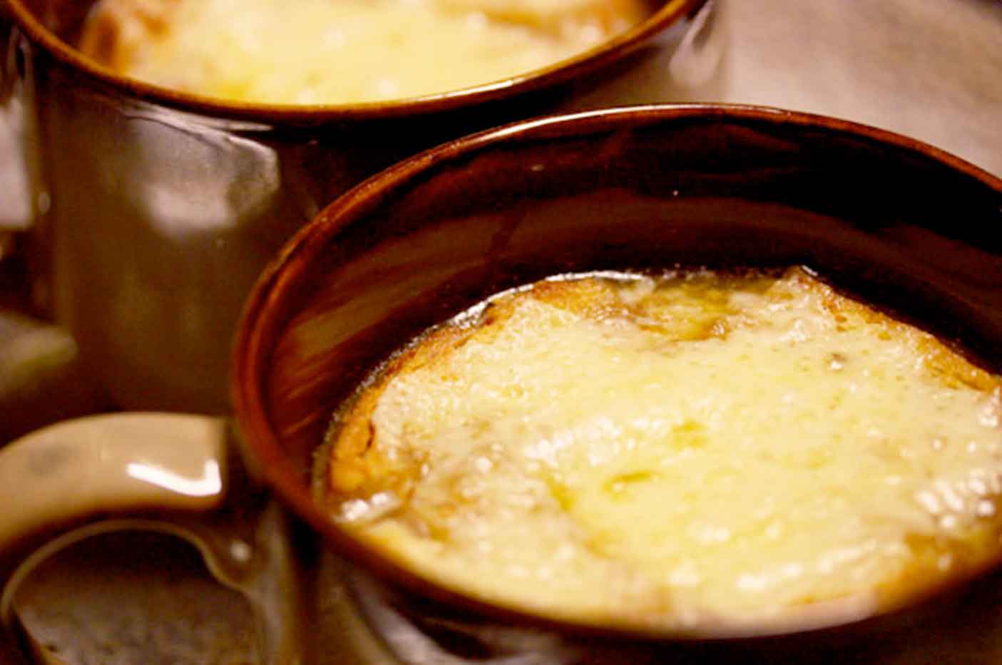 French Onion Soup in a bowl.