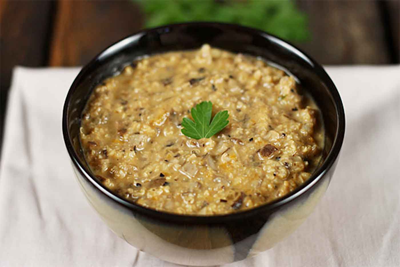Ancient Grains & Wild Mushroom Soup