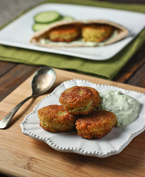 Chickpea and split pea falafels 1