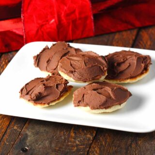 A stack of Berger Cookies on a plate