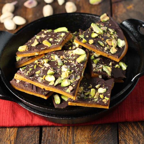 Dark Chocolate Pistachio Brittle