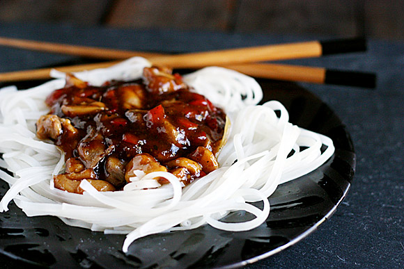 Thai Chicken with Rice Noodles from SoupAddict.com