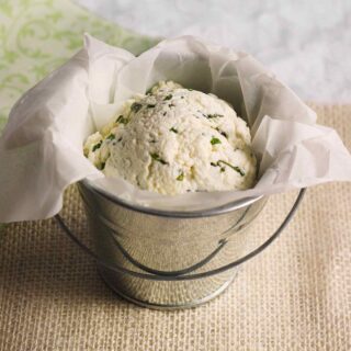 Homemade ricotta with herbs