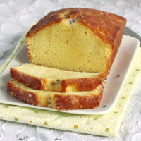Lemon Loaf Cake with Lavender Glaze