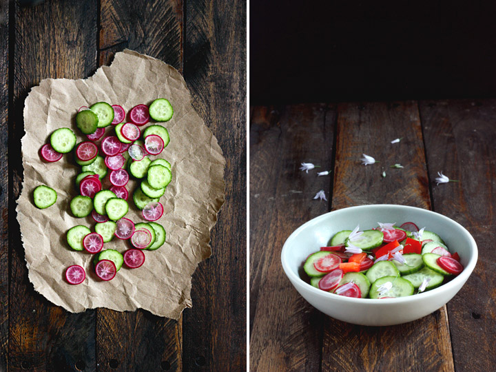 Ingredients for Cucumber Radish Salad