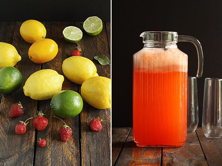 Spiked Strawberry Limonade Spritzers