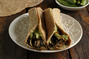 Grilled Portabella Tacos with Avocado Lime Crema