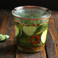 Spicy ginger refrigerator pickles