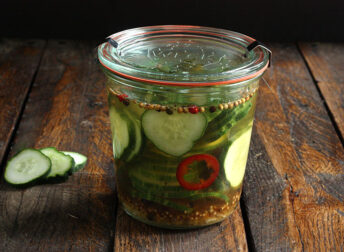 Spicy ginger refrigerator pickles