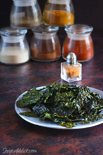 Superfood kale chips with super spices