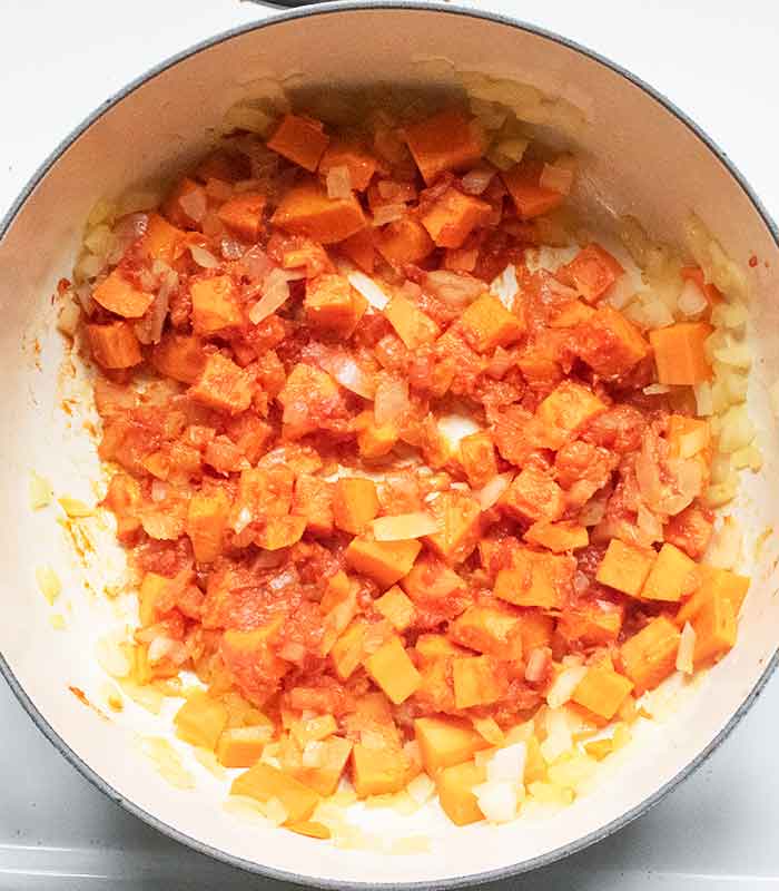 Stirring in the seasonings.