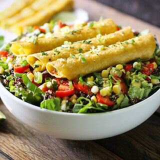 Mango Avocado Taquitos Salad from SoupAddict.com