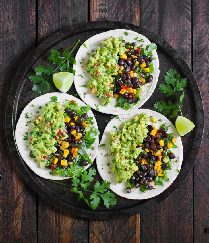 Loaded Vegetarian Guacamole Tacos SoupAddict