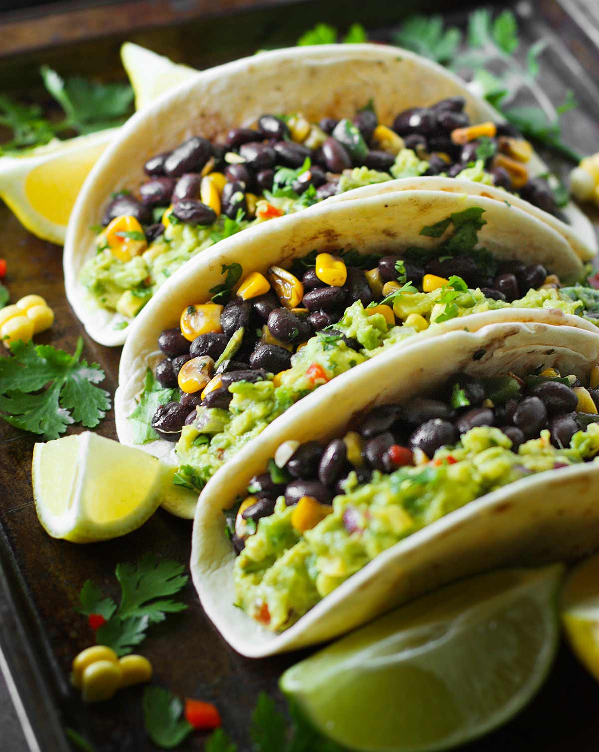 Black Bean + Guacamole Tacos –