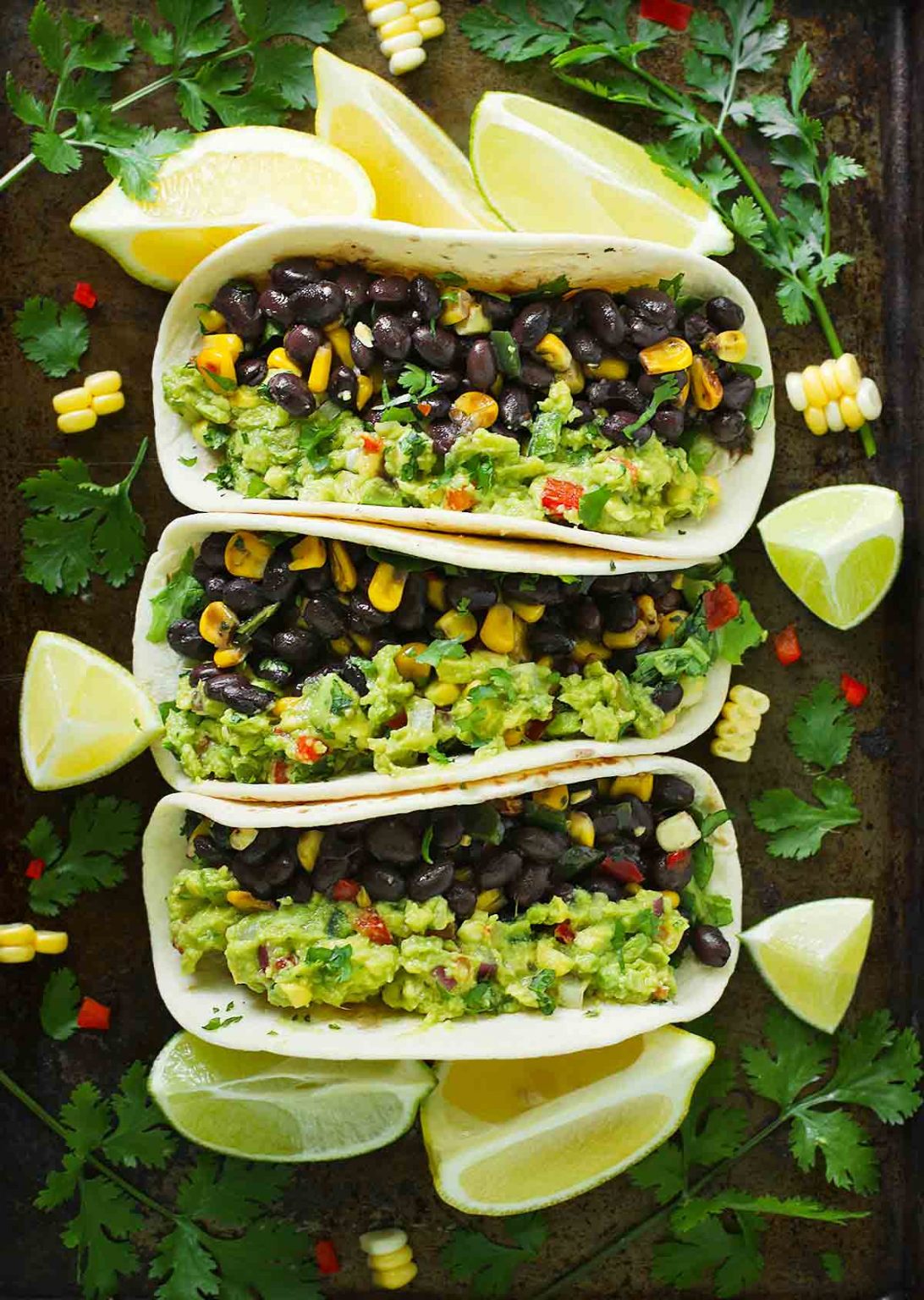 Loaded Vegetarian Guacamole Tacos SoupAddict