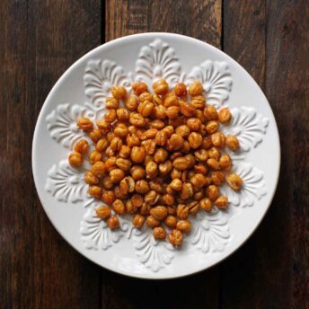 Oven Roasted Chickpeas on a plate