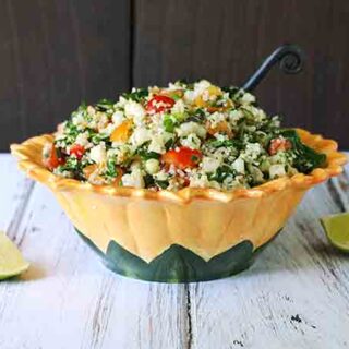 Tomato and Corn Tabbouleh with Kale from SoupAddict.com