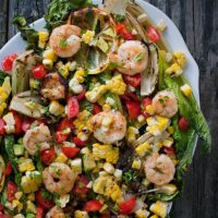 Grilled Romaine Salad with Shrimp | SoupAddict.com