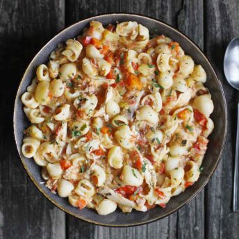 Sicilian Chicken Stew in a bowl.