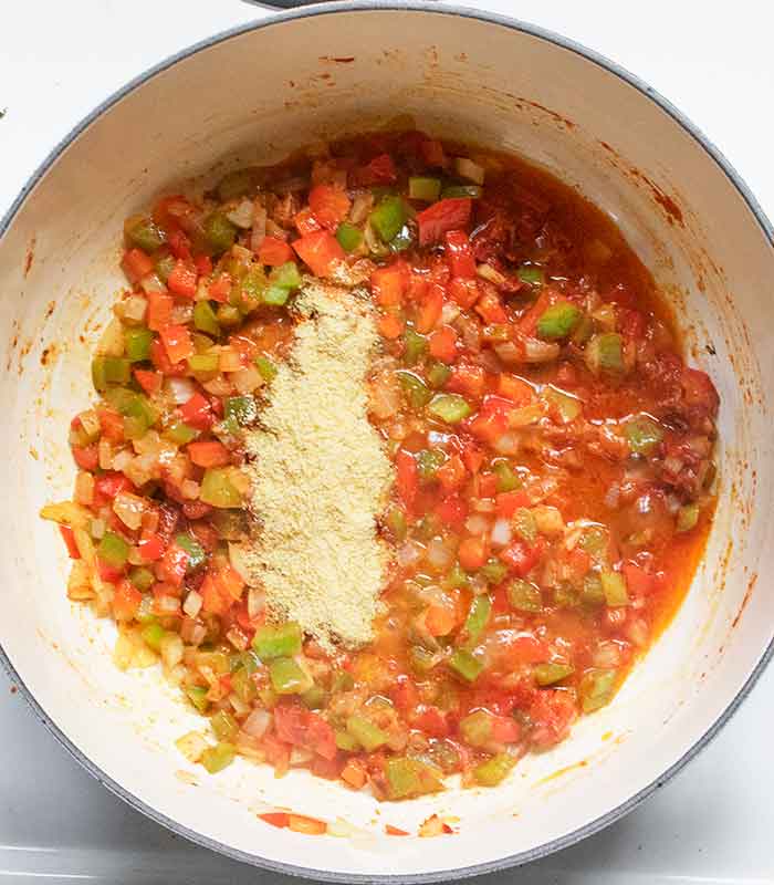 Add the masa harina to thicken soup.