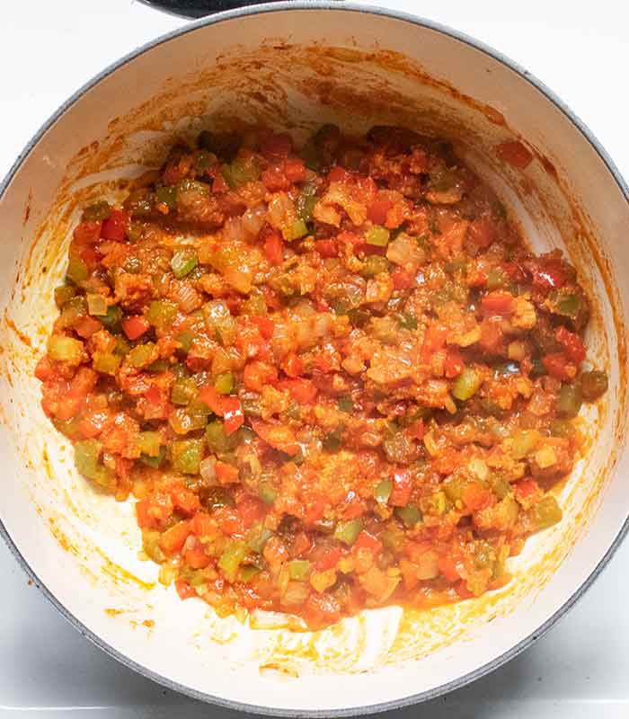 Mix everything together to form a thickened base.