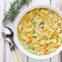 Preserved Lemon Chicken Soup with Rosemary | SoupAddict.com