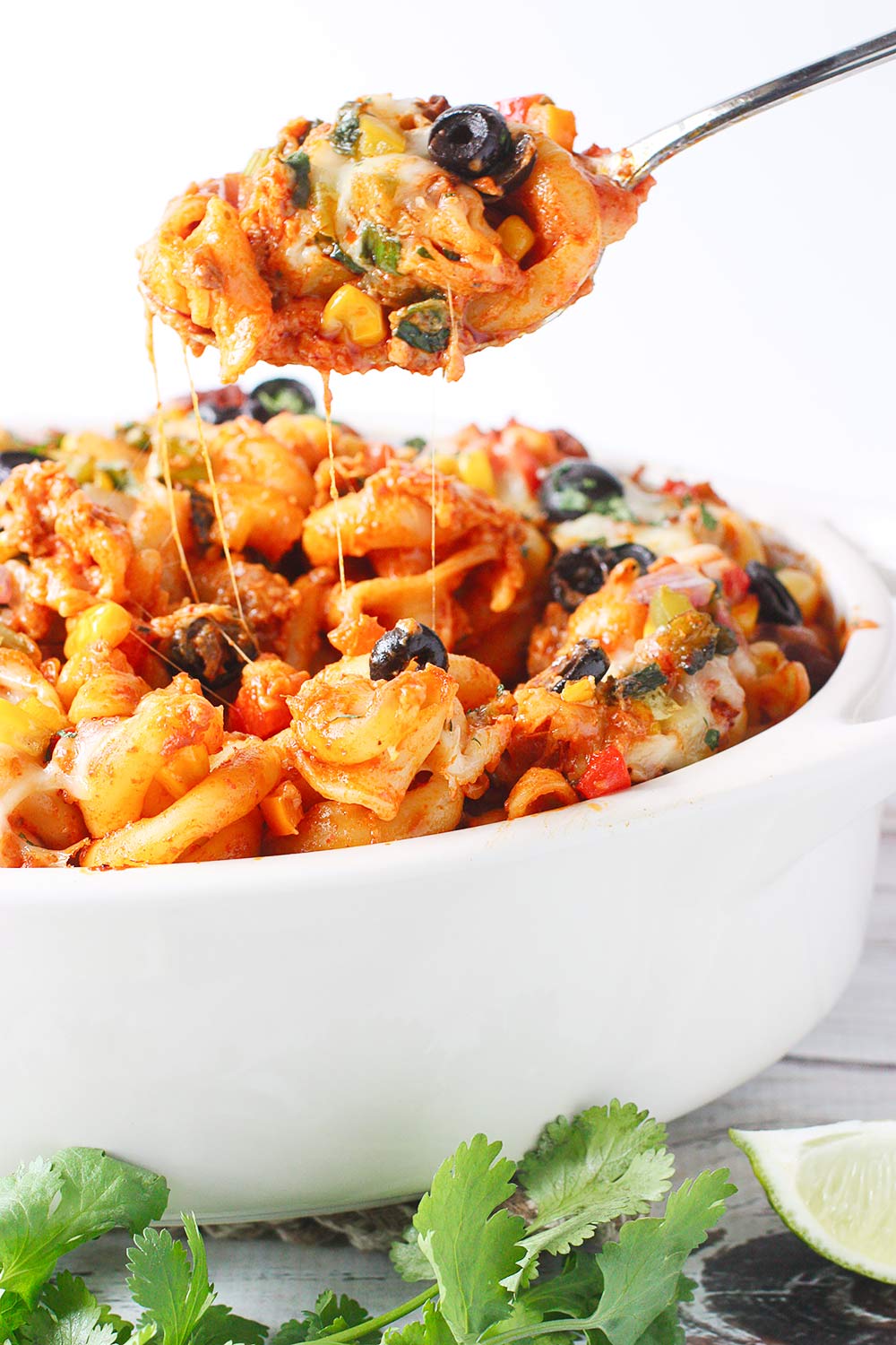 A spoonful of Mexican Pasta Bake