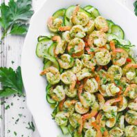 Roasted Shrimp in Spicy Green Sauce | SoupAddict.com