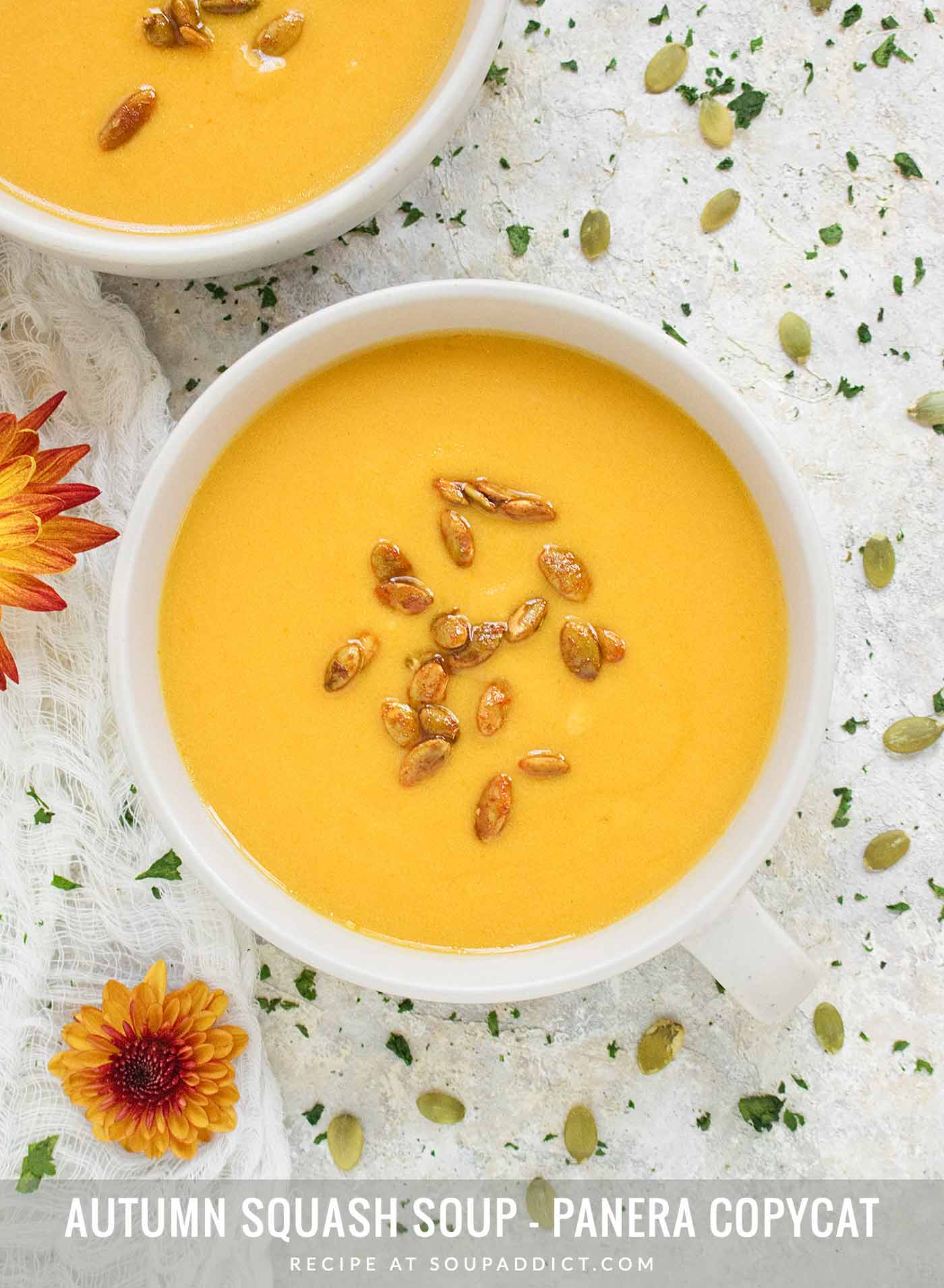 Autumn Squash Soup - the best copycat version of Panera's popular soup.