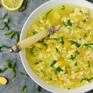 Flu-recovery Onion and Shredded Egg Soup from SoupAddict.com