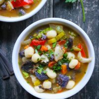 Sheet Pan Roasted Vegetable Soup from SoupAddict.com