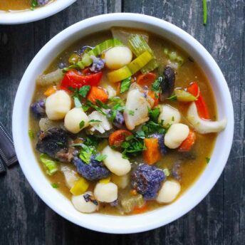 Sheet Pan Roasted Vegetable Soup.