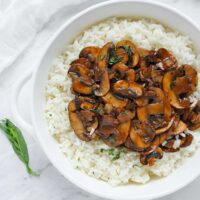 Balsamic Mushrooms with Tarragon Rice | Recipe at SoupAddict.com