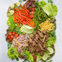 Beef Fajita Salad with Creamy Salsa Dressing | Recipe at SoupAddict.com
