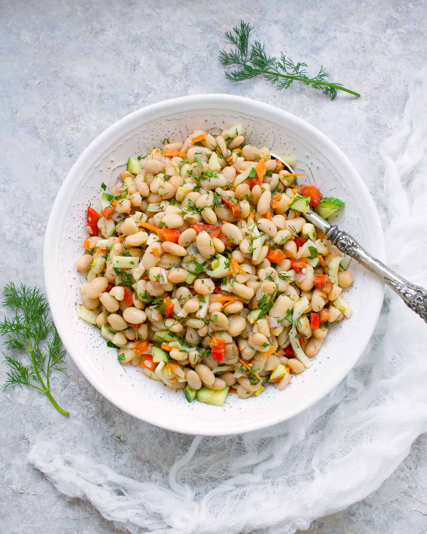 Herbed White Bean Picnic Salad. Recipe at SoupAddict.com
