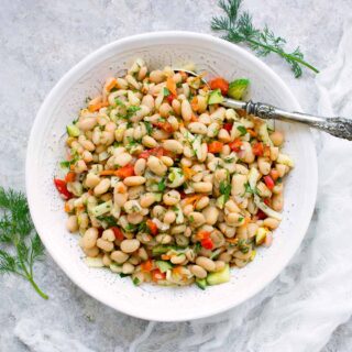 Herbed White Bean Picnic Salad | SoupAddict.com