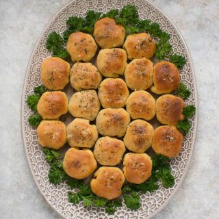 Platter full of two-bite Hanky Pankies Pull-Aparts.