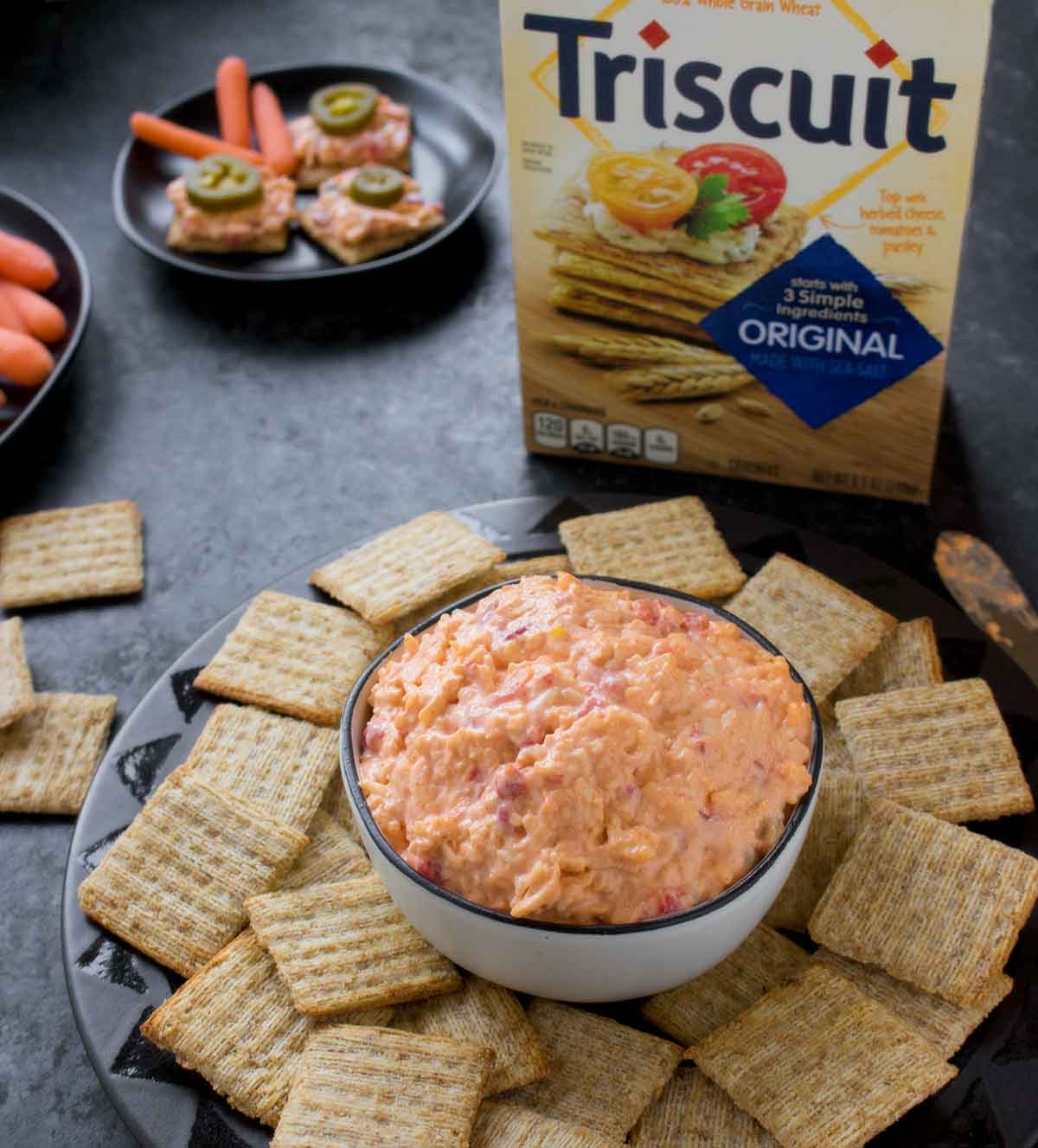 Spicy Pimento Cheese with Triscuits
