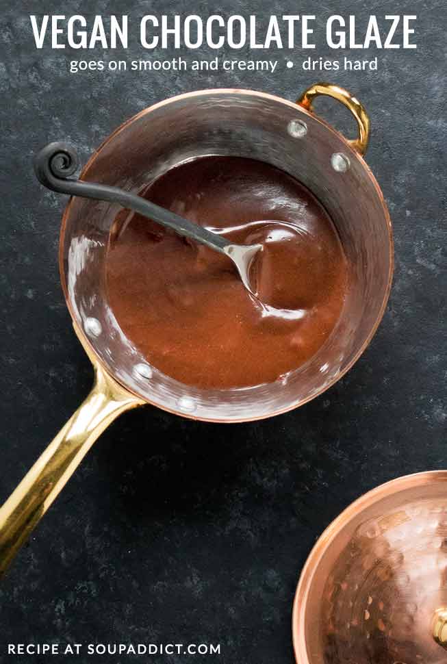 Vegan Chocolate Glaze - Recipe at SoupAddict.com