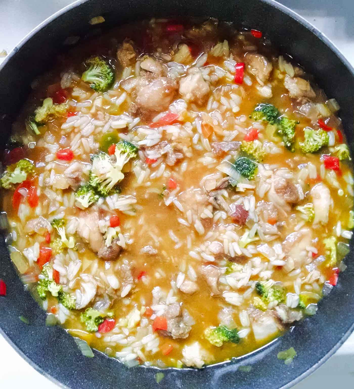 Pot of General Tso's Chicken Soup