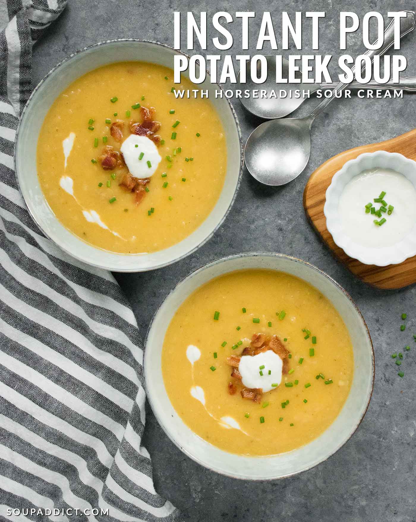 Instant Pot Potato Leek Soup - Recipe at SoupAddict.com