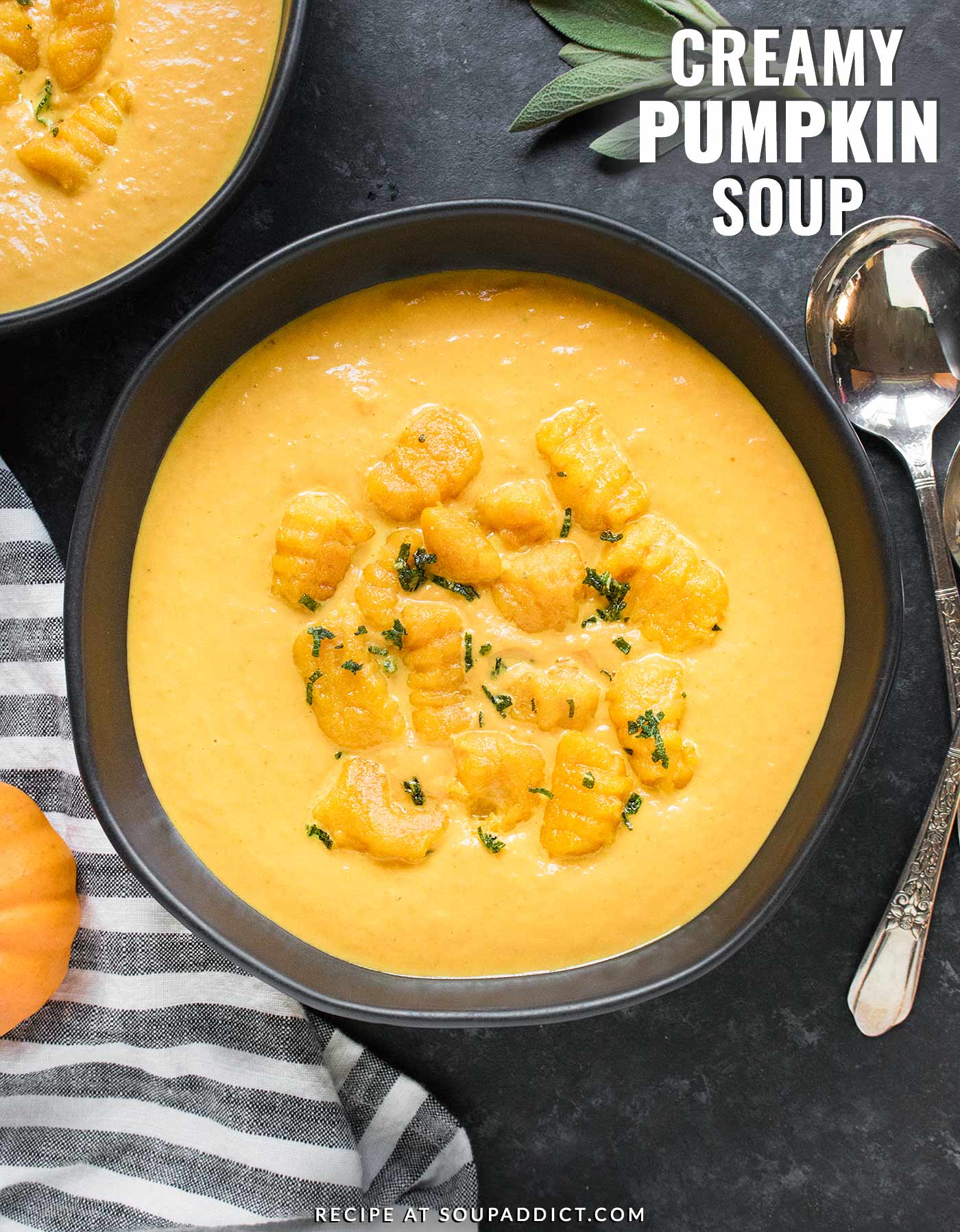 Creamy Pumpkin Soup - Recipe at SoupAddict.com