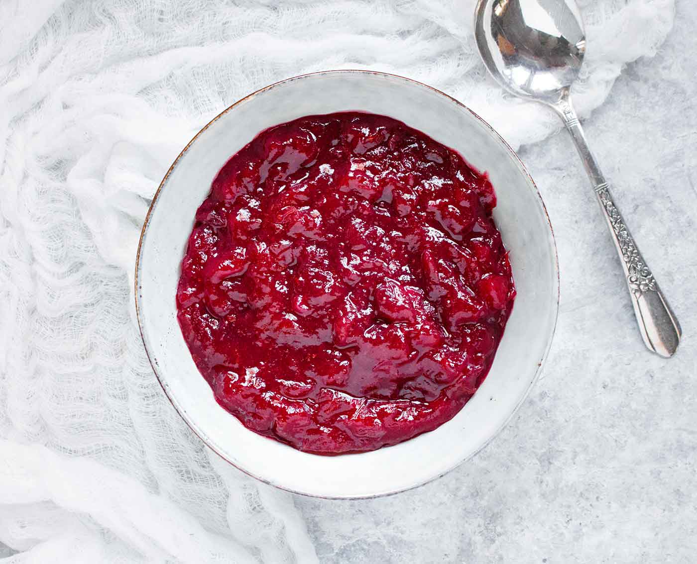 Instant Pot spiced cranberry sauce in a bowl