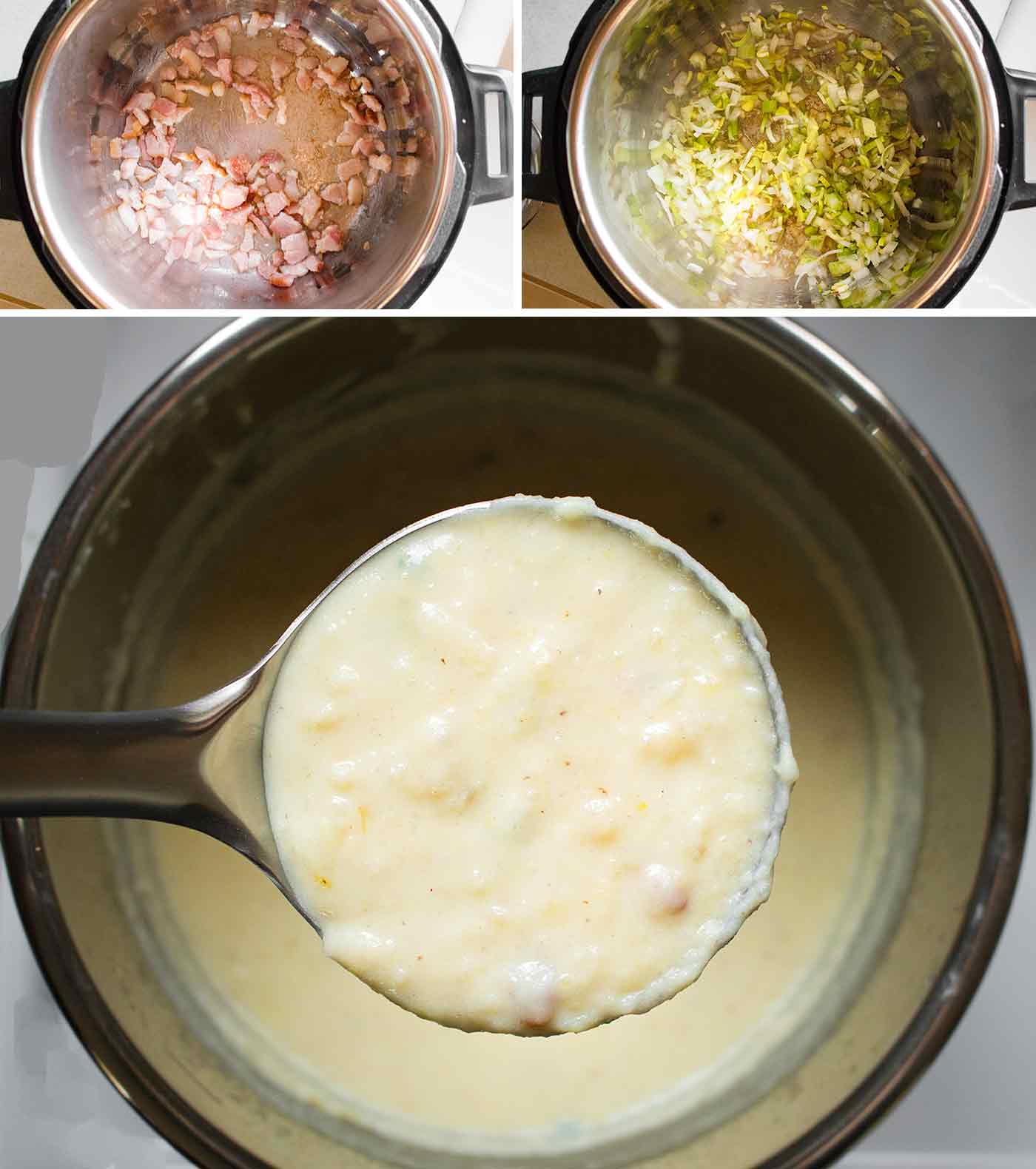 Instant Pot Loaded Potato Soup made in the Instant Pot