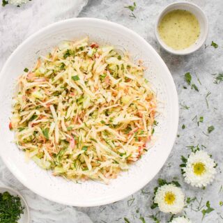 Apple Fennel Slaw with Dijon Tarragon Vinaigrette