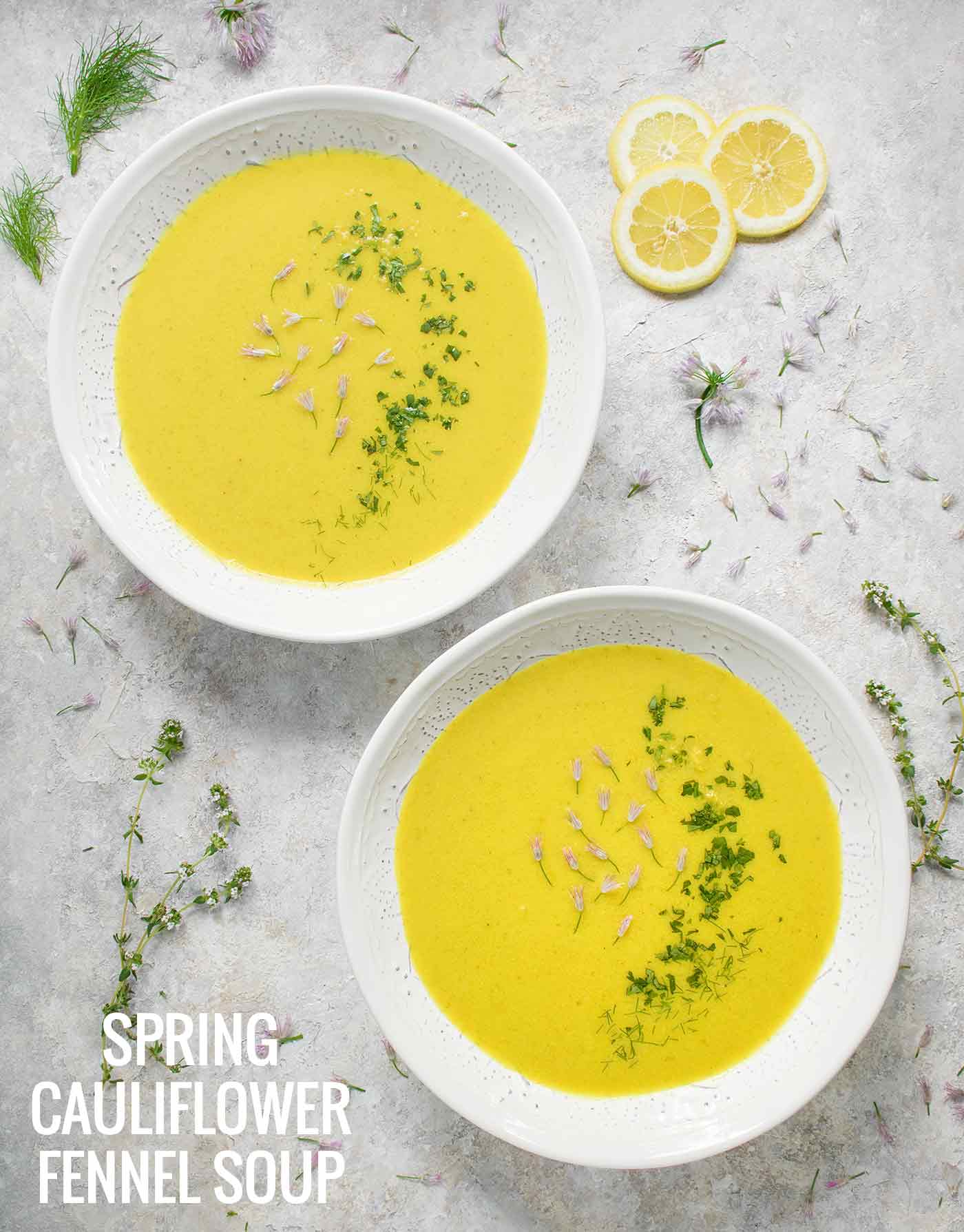 Spring Cauliflower Fennel Soup - Recipe at SoupAddict.com