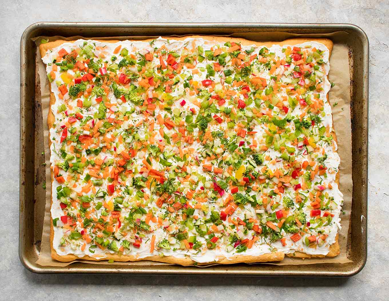 Sheet-Pan Veggie Pizza