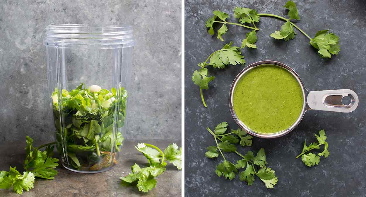 Steps to blend up spicy green rice