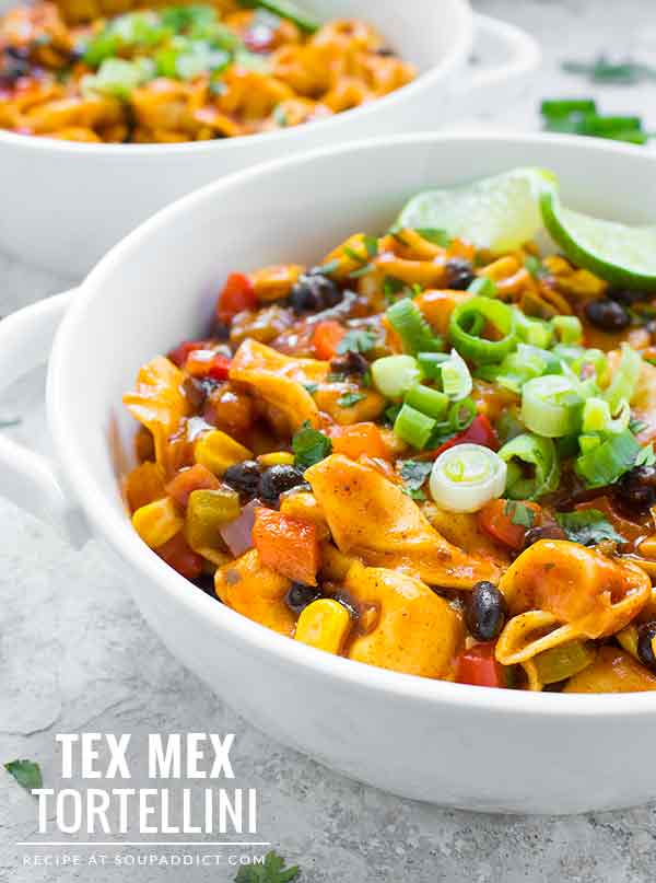 Tex-Mex Tortellini - Recipe at SoupAddict.com